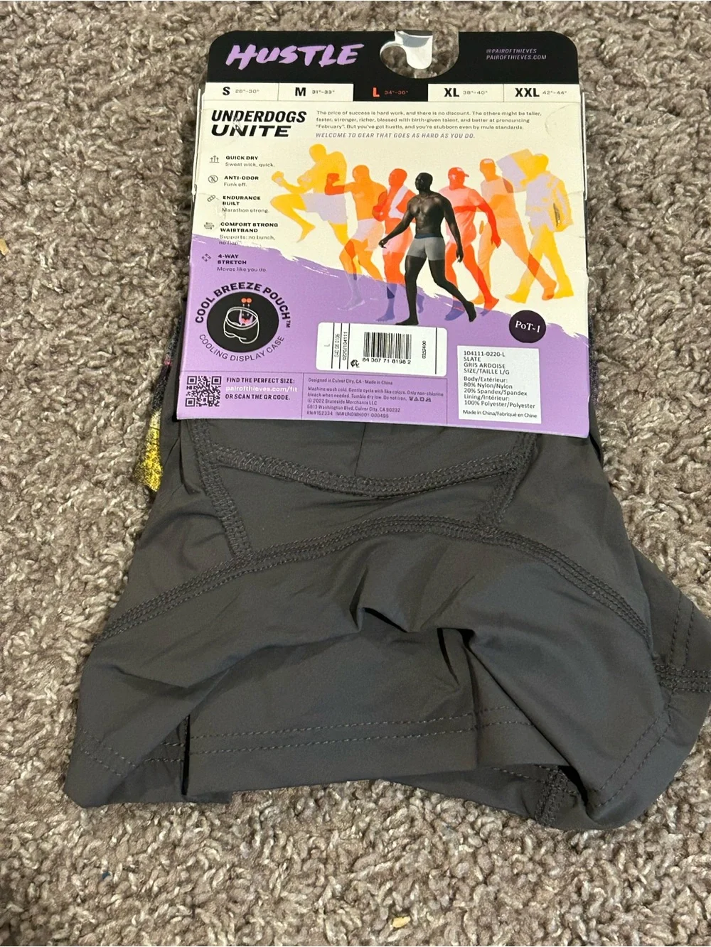 NWT Pair Of Thieves Hustle Boxer Briefs Tie Dye 2 Pack , Large